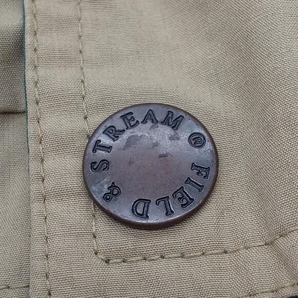 Field & Stream Barn Style Coat Men's Large Beige Canvas Zip & Snap Closure VTG - Picture 5 of 10